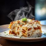 Close-up of finished Gordon Ramsay Lasagna White Sauce plated and ready to serve