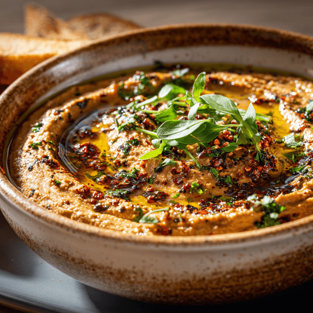 Close-up of finished Gordon Ramsay Anchovy Dip plated and ready to serve