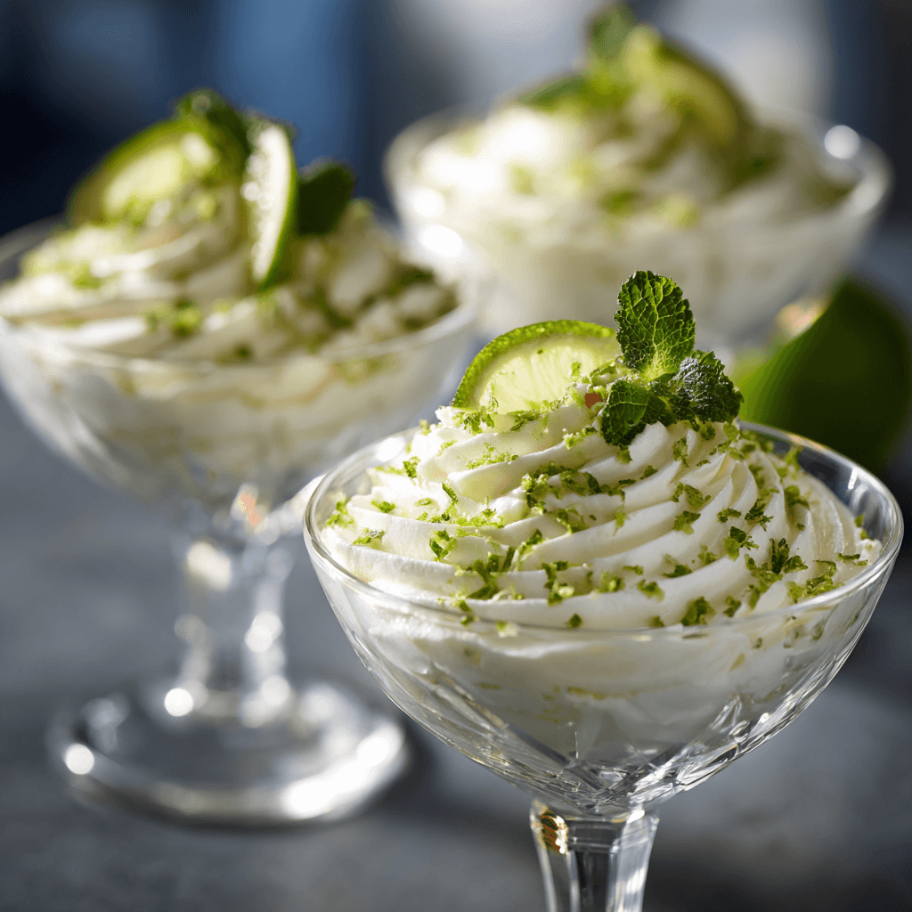 Close-up of finished Gordon Ramsay Lime Mousse plated and ready to serve