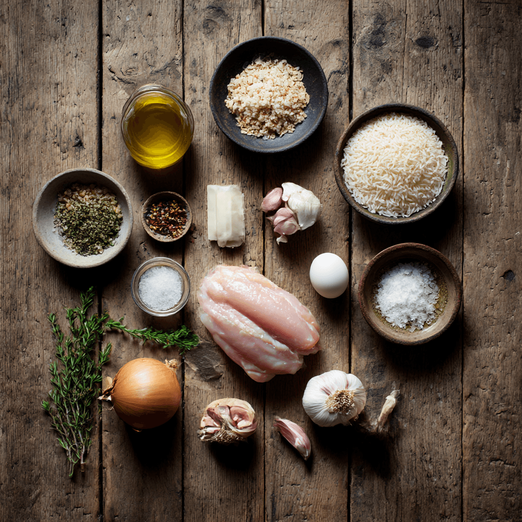 Fresh ingredients for making Gordon Ramsay Chicken Risotto