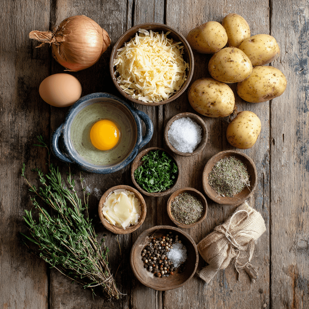 Fresh ingredients for making Gordon Ramsay Saute Potatoes