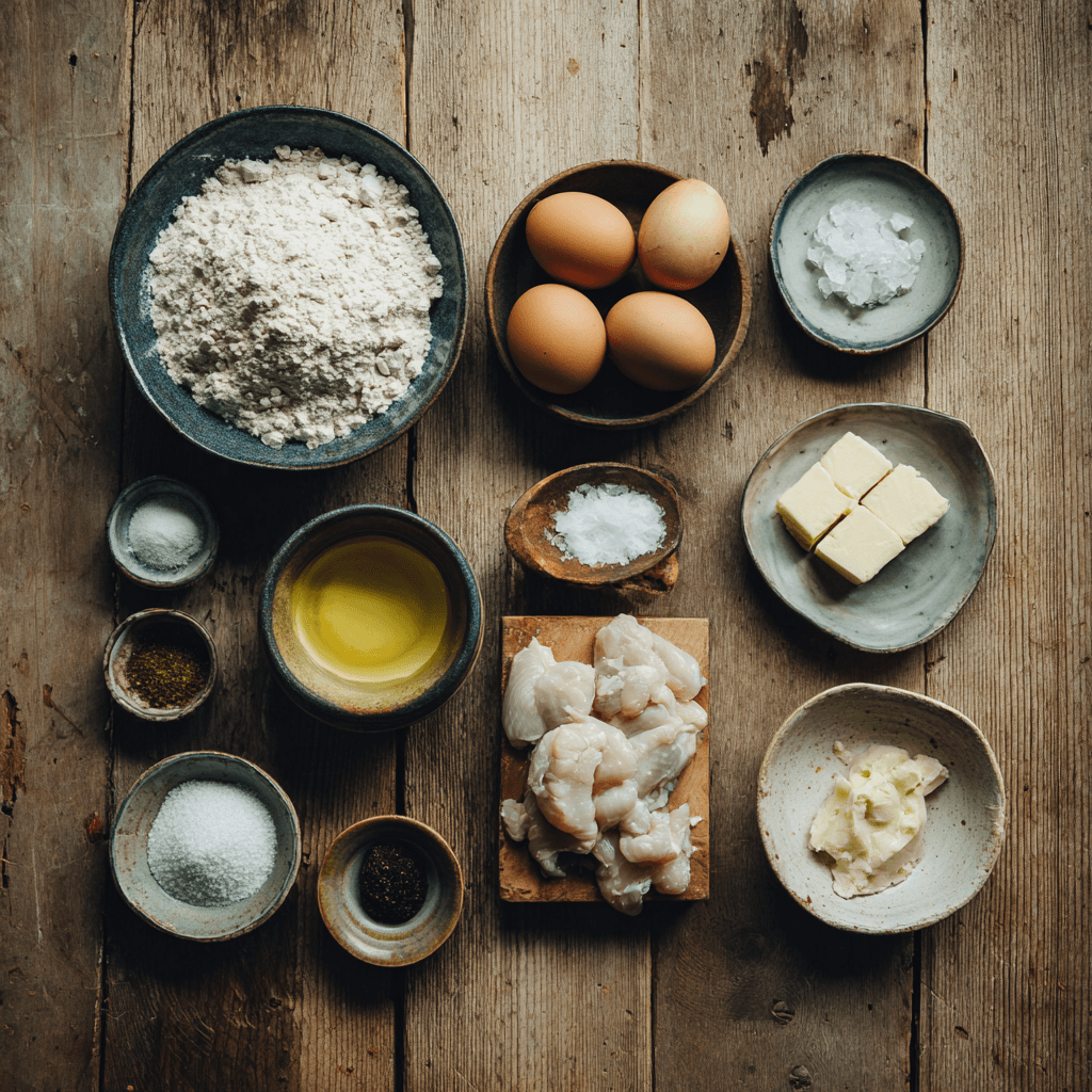 Fresh ingredients for making Gordon Ramsay Turkey Pie