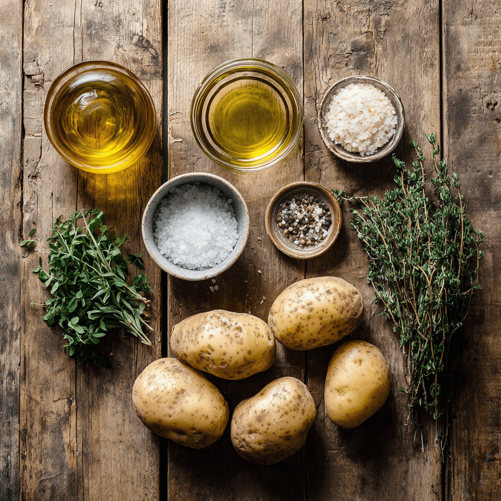 Fresh ingredients for making Gordon Ramsay French Fries