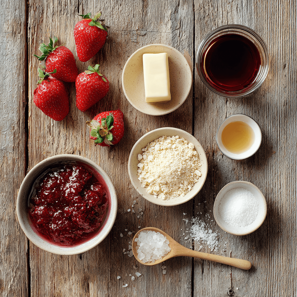 Fresh ingredients for making Gordon Ramsay Strawberry Jam