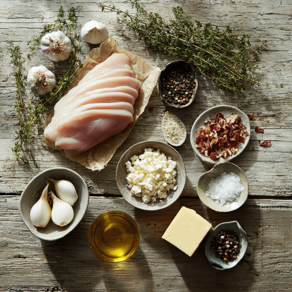 Fresh ingredients for making Gordon Ramsay Turkey Breast