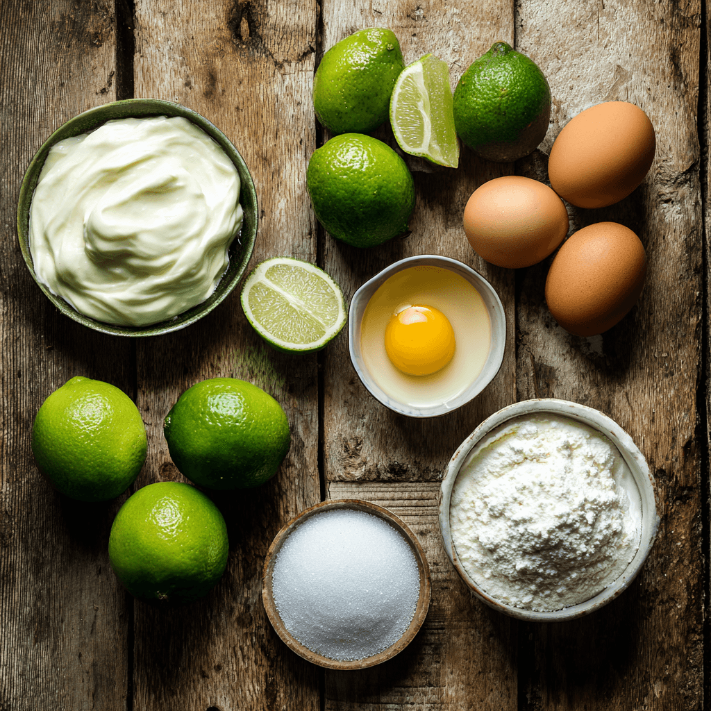Fresh ingredients for making Gordon Ramsay Lime Mousse