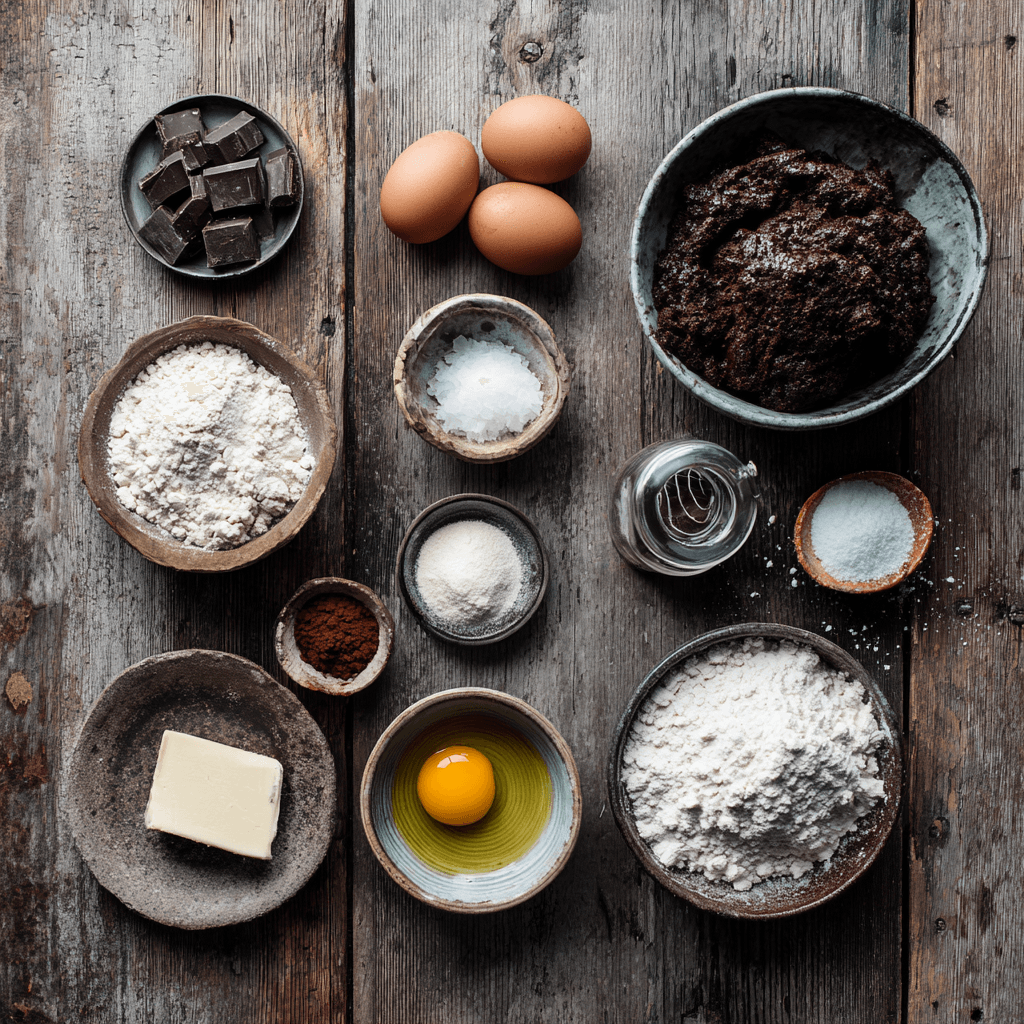 Fresh ingredients for making Gordon Ramsay Chocolate Lava Cake